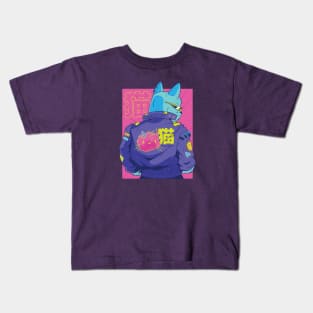 Cyberpunk Cat Kids T-Shirt